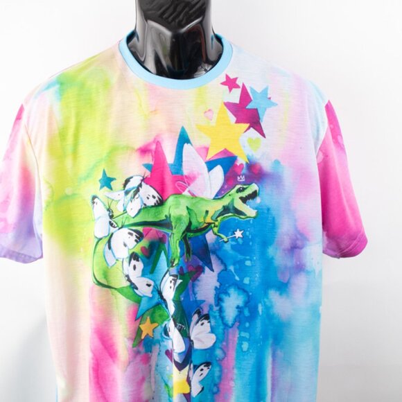 Herotime Lora Zombie T-Shirt Unisex XL Dino Fairy Meow-Rex Tie Die - Picture 2 of 9